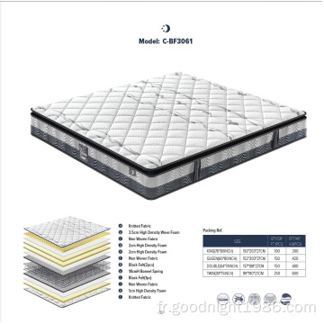 Matelas de printemps mousse de densité de prix raisonnable pour l&#39;hôtel